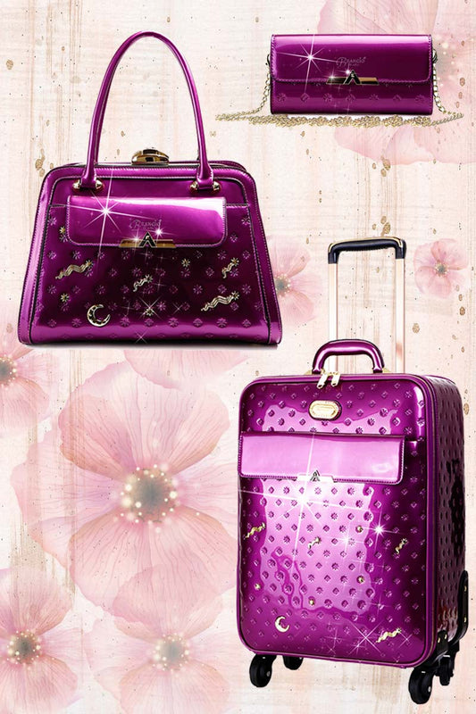 Meteor Sky 3PC Set | Carry-On Travel Luggage + Bag + Wallet