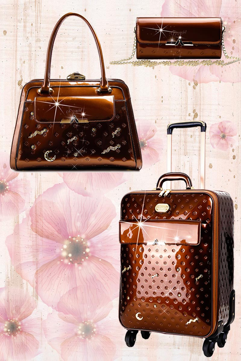 Meteor Sky 3PC Set | Carry-On Travel Luggage + Bag + Wallet