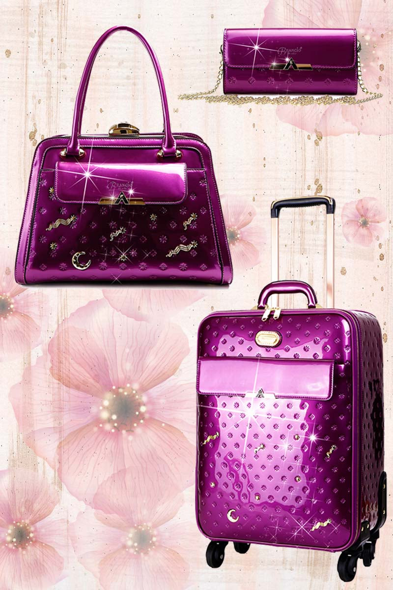Meteor Sky 3PC Set | Carry-On Travel Luggage + Bag + Wallet